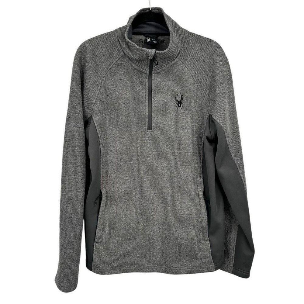 Spyder Men’s 1/4 Zip Pullover‎ Jacket Gray Size Large